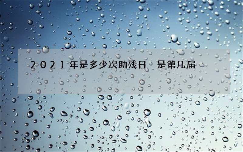 2021年是多少次助残日 是第几届